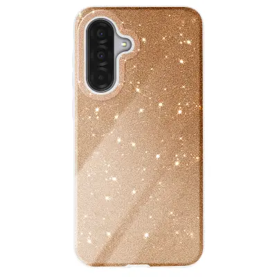Etui za Galaxy A37 dvo-materialana zasnova z bleščečo površino, Zlata