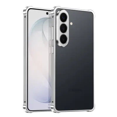 Zaščitni odbijač za Galaxy S26, minimalističen dizajn z obrobo kamere, Srebrna
