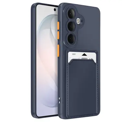 Etui za Galaxy S26 Ultra z držalom za kartice in zaščito kamere, Nočno modra
