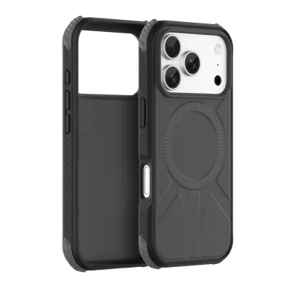 Magnetno Ohišje TPU Združljivo z iPhone 17 Pro Max, Proti Drsenju, Odporno na Udare Black