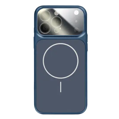 Ovitek za iPhone 13 Pro MagSafe mat steklo AG Glass, Nočno modra