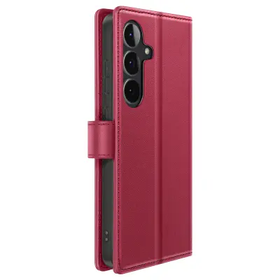 Mayaxess, Etui 2v1 za Galaxy S25 FE z odstranljivo zaščito in video stojalom, Rdeča