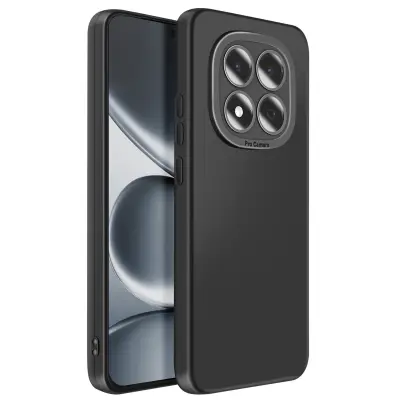 Silikonski ovitek za Redmi Note 15 Pro 5G z robom za kamero, Črna