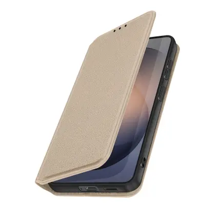 Preklopna torbica za Galaxy S26 Plus magnetna s stojalom Classic Edition, Zlata