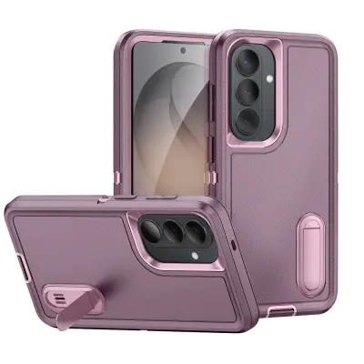 Ojačana zaščita za Galaxy S26 Plus tri-materilana s stojalom, Roza
