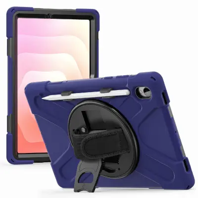 Ovitek proti Udarcem za Galaxy Tab S11 s Stojalom in Vgrajenim Mestom za S Pen, Modra