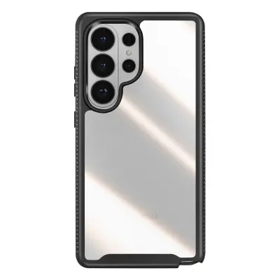 Mehka silikonska zaščita za Galaxy S26 Ultra z zaščito kamere, Črna