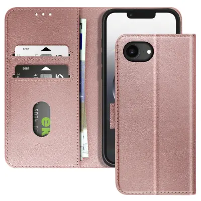 Chesterfield preklopna torbica za iPhone 17e s stojalom, Roza