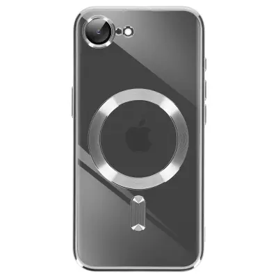 MagSafe ovitek s kromiranim robom za iPhone 17e, Srebrna