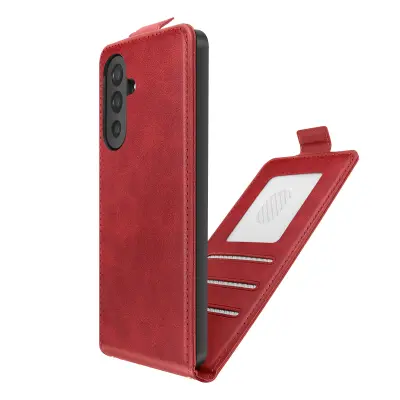 Etui za Galaxy A17 navpični preklopni z jekleno verižico za čez ramo, Bordo