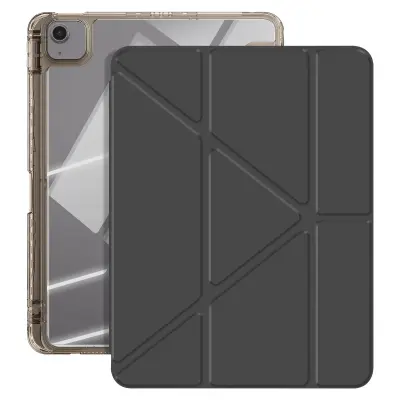 Torbica za iPad Air 11" M4 2026 s Prilagodljivim Stojalom Design Origami, Črna