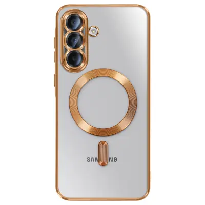 MagSafe etui za Galaxy A37 s kromiranim robom, Zlata