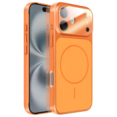 Trd MagSafe ovitek za iPhone 16 z zaščito kamere, Oranžna