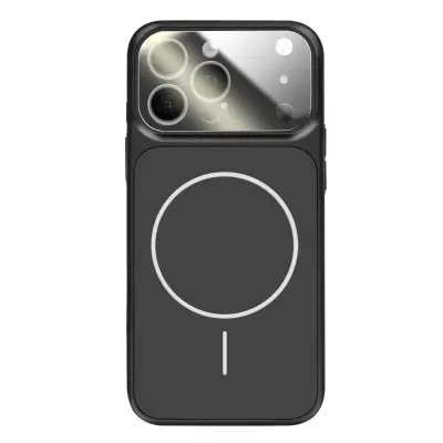 Ovitek za iPhone 14 Pro MagSafe mat steklo AG Glass, Črna