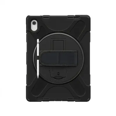 MW, Etui za iPad 11" 2025 11. gen / 10.9" 2022 10. gen z ročajem in stojalom, Črna