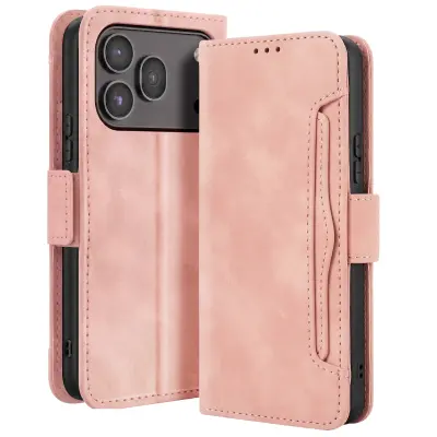 Folio Etui za Honor 600 / 600 Pro, Vintage Dizajn s Funkcijo Stojala za Video, Roza