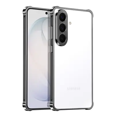 Zaščitni odbijač za Galaxy S26, minimalističen dizajn z obrobo kamere, Črna