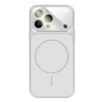 Ovitek za iPhone 14 Pro MagSafe mat steklo AG Glass, Srebrna