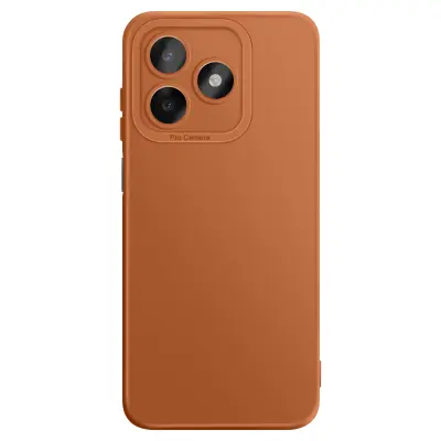 Mehak silikonski ovitek Honor X5c Plus – ojačana zaščita kamere, Rjava