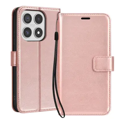 Mayaxess, Denarnica etui Xiaomi 17 z zapestnim trakom in oporo, Šampanjec roza
