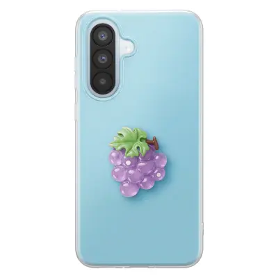 Ovitek za Galaxy A57 s 3D motivom grozdja in dvignjenim robom, Modra