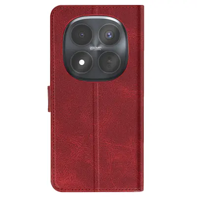 Preklopna torbica za Redmi Note 15 Pro Plus 5G s predali, Rdeča