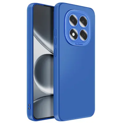 Silikonski ovitek za Redmi Note 15 Pro 5G z robom za kamero, Modra