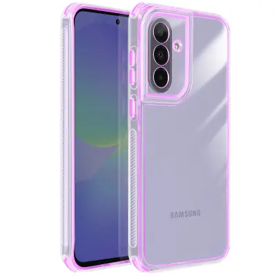 Ojačana dvo-materialana teksturirana nezdrsna zaščita za Galaxy A37, Vijolična
