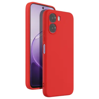 Silikonsko Ohišje Soft-Touch za Oppo A6x Serije Fast Cover, Rdeča