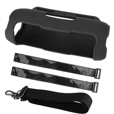 Silikonsko zaščitno ohišje, združljivo z JBL Flip 7 - izboljšana zaščita Black