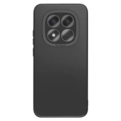 Mehak silikonski ovitek za Redmi Note 15 Pro Plus z ojačanim blokom kamere, Črna