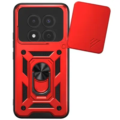 Mayaxess, Prstanasti etui za Redmi Note 15 Pro Plus 4G z drsnim pokrovčkom kamere, Rdeča