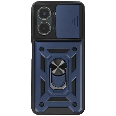 Mayaxess, Ovitek Xiaomi Redmi 15C Odporen MIL-STD 810G Pokrov kamere Obročasto stojalo, Nočno modra