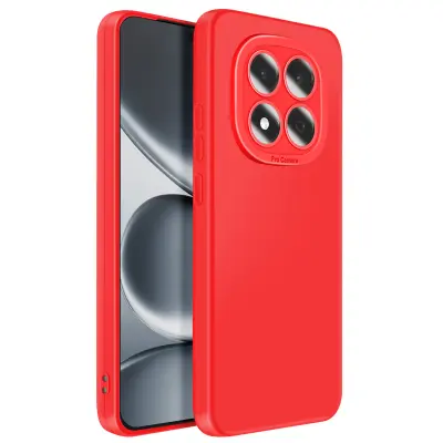 Silikonski ovitek za Redmi Note 15 Pro 5G z robom za kamero, Rdeča