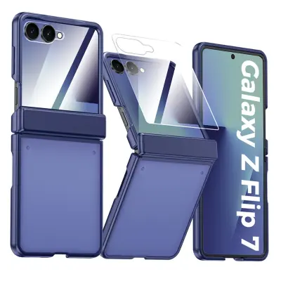 Združljivo ohišje iz PC zaščite za Samsung Galaxy Z Flip7 - Popolna pokritost Blue