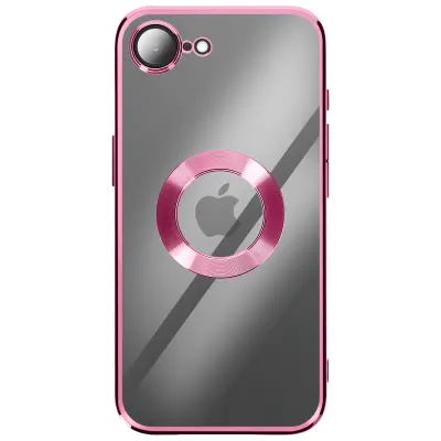 Silikonski ovitek s kromiranim robom za iPhone 17e, Roza