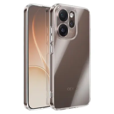 Torbica za Oppo Reno 15 Pro iz silikona z dvignjeno zaščito kamere, Prozorna