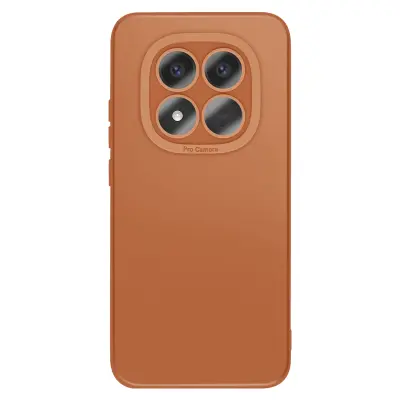 Mehak silikonski ovitek za Redmi Note 15 Pro Plus z ojačanim blokom kamere, Rjava