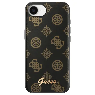 Guess, MagSafe antišok etui za iPhone 17e serija Peony Script Logo, Črna