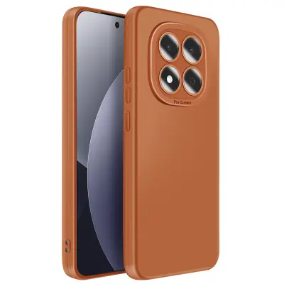 Silikonski ovitek za Redmi Note 15 Pro 4G z robom za kamero, Rjava