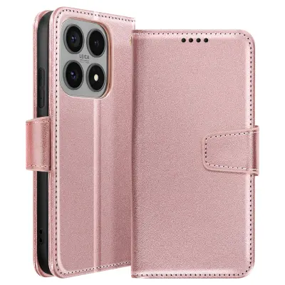 Denarnici ovitek za Xiaomi 17 z zložljivo funkcijo stojala, Šampanjec roza