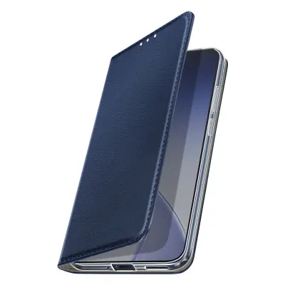 Folio etui za Oppo Reno 15 z žepkom za kartice in funkcijo stojala za video, Nočno modra