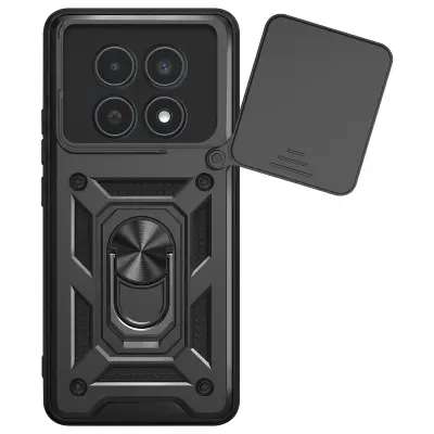 Mayaxess, Ovitek z obročem za Redmi Note 15 4G z drsnim pokrovčkom kamere, Črna