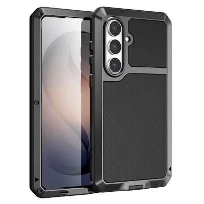 Ojačana zaščita 360° za Galaxy S26 IP54 s kaljenim steklom, Črna