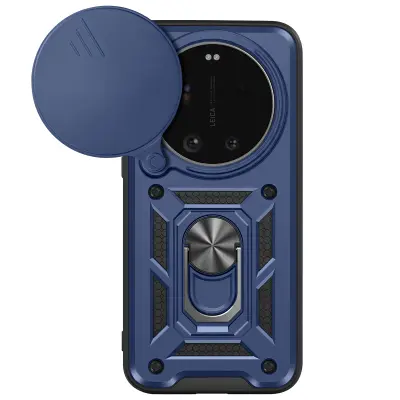 Mayaxess, Ovitek za Xiaomi 17 Ultra z drsnim pokrovom kamere in magnetnim obročem, Nočno modra