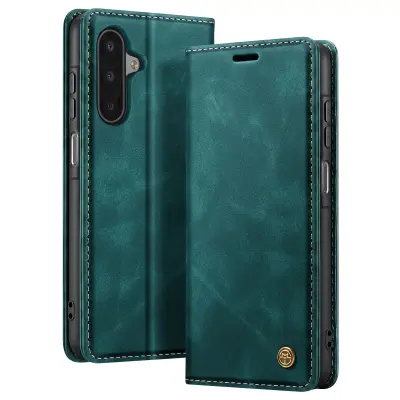 Denarnica za Galaxy A17 Kolekcija CaseMe Vintage učinek, Borovo zelena
