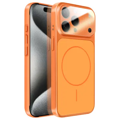 Trd MagSafe ovitek za iPhone 15 Pro Max z zaščito kamere, Oranžna