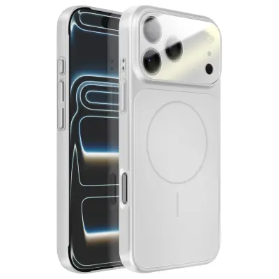 Trd MagSafe ovitek za iPhone 17 Pro z zaščito kamere, Srebrna