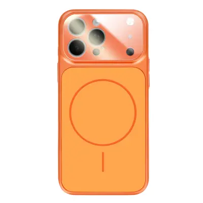 Ovitek za iPhone 14 Pro MagSafe mat steklo AG Glass, Oranžna