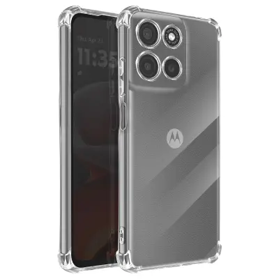 Protiudarni ovitek z ojačanimi vogali – Moto G17 / G17 Power, Prozorna